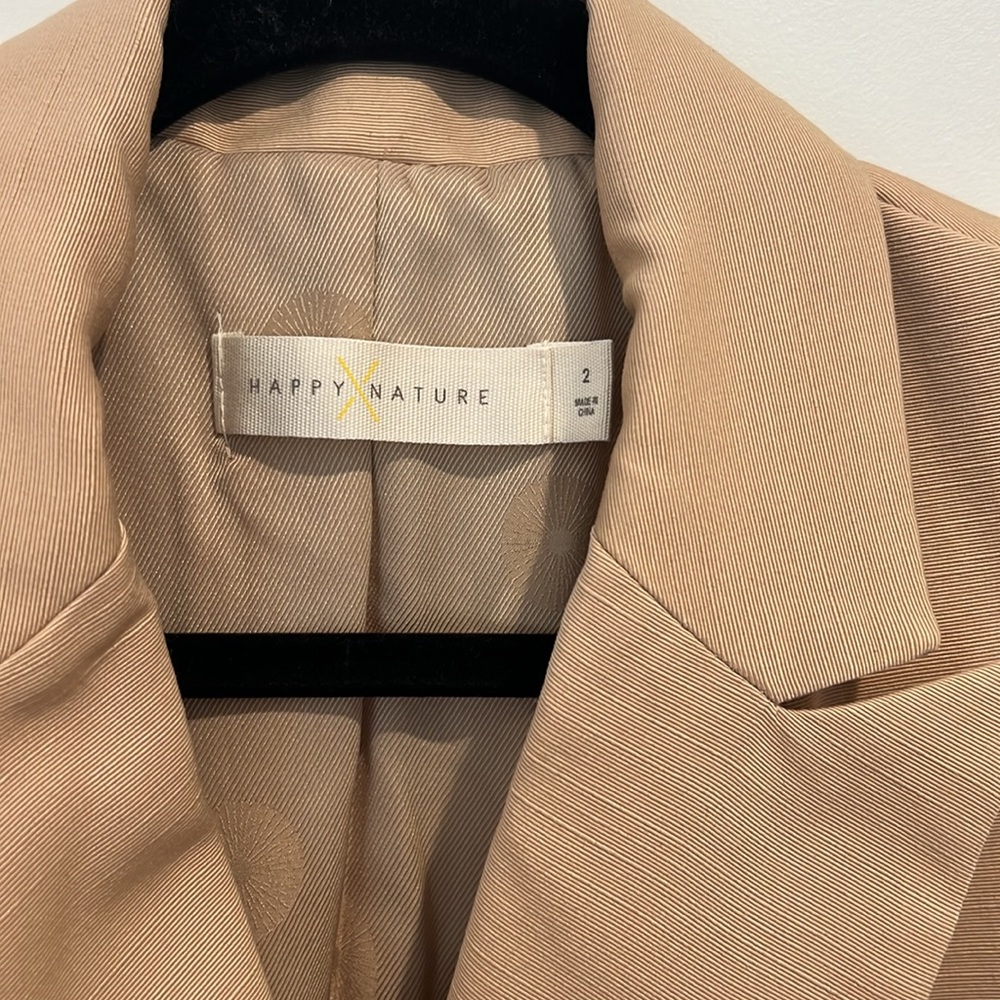 Happy x Nature Tan Oversized Blazer - Picture 4 of 6